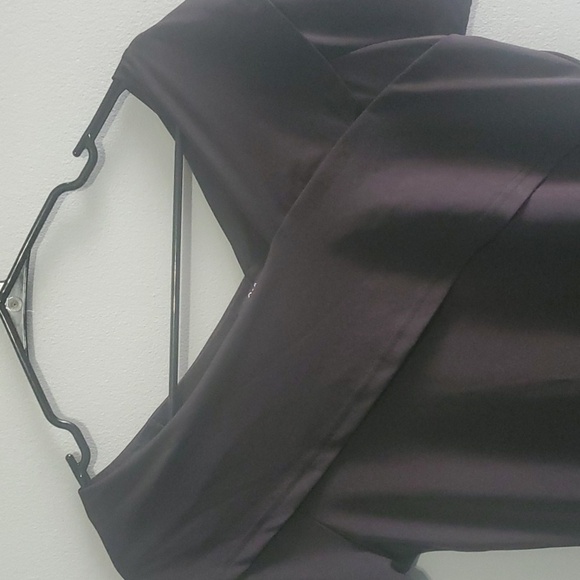 Lily by Firmiana top women’s size medium black blouse 5% spandex 95% polyester - Picture 2 of 12